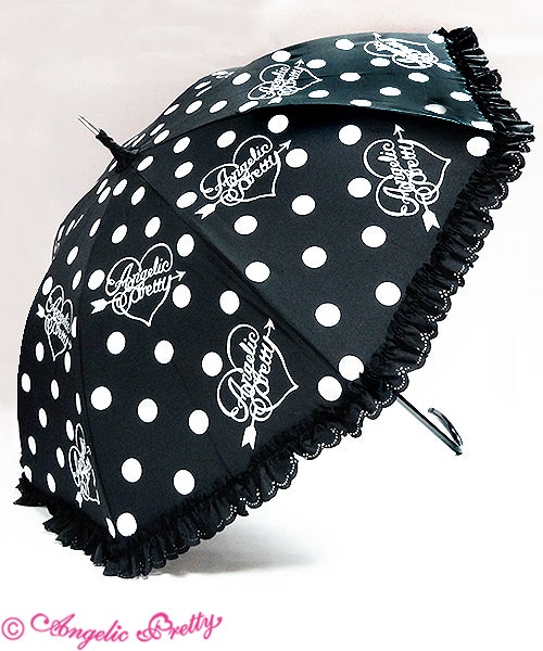 Dolly Dot Print Umbrella by Angelic Pretty