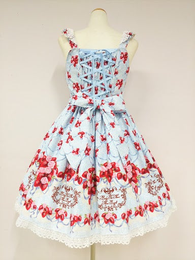 【BABY】Strawberry Rose Bouquet柄JSK Ⅰ型/ミント Strawberry Rose Bouquet JSK I by Baby, the Stars Shine Bright