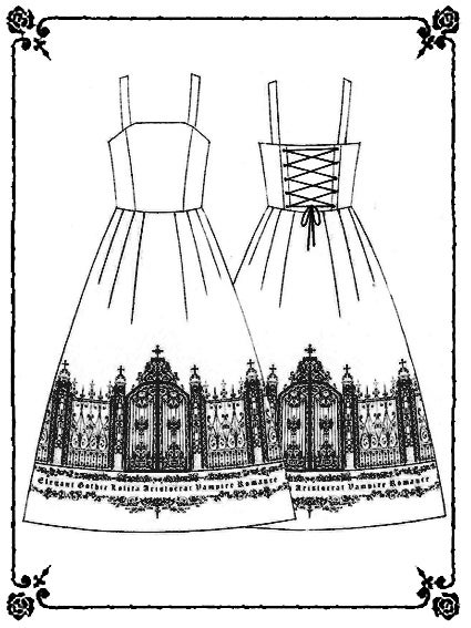 Royal Gate Print Long JSK by Moi-même-Moitié