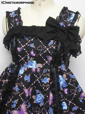 黒*猫様 90s hoshihime butterfly souvenir ja Jewel Butterfly High Waist Drape JSK by Metamorphose Temps de Fille