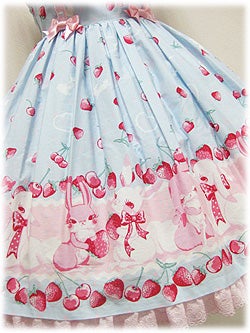Cherry Berry Bunny Chest Ribbon JSK by Angelic Pretty
