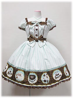 Melty Chocolate Mini Sleeve JSK by Angelic Pretty