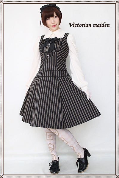 ヴィクトリアンメイデン　レジメンタルストライプ　JSK Regimental Stripe JSK by Victorian Maiden