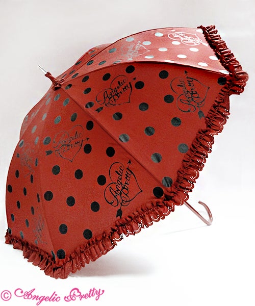 Dolly Dot Print Umbrella by Angelic Pretty