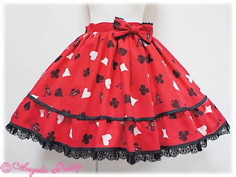 Royal Cards Skirt by Angelic Pretty