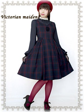Victorian maiden ブリティッシュチェック ローズワンピース British Check Rose JSK (2016) by Victorian Maiden