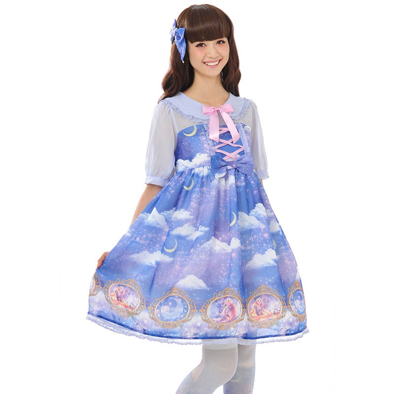 新品 Angelic PrettyとDisneyラプンツェルのワンピース Dreamy Luna Rapunzel OP by Angelic Pretty