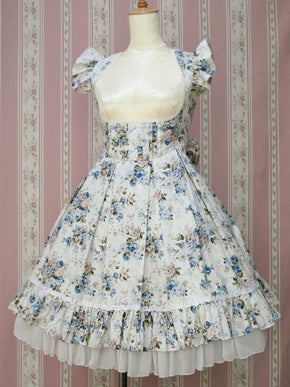 ロココブーケ フリルエプロンドレス Rococo Bouquet Frill Apron JSK by Victorian Maiden