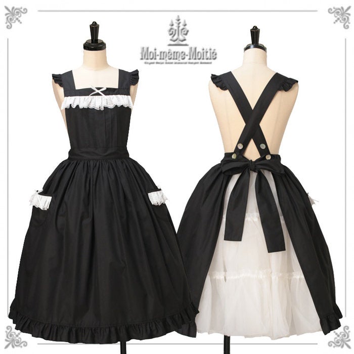 Moi-meme-Moitie　Gardeniaエプロン Gardenia Pintuck Apron by Moi-même-Moitié