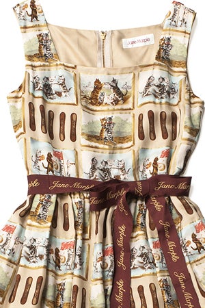 langue de chat Chocolat Square Dress by Jane Marple