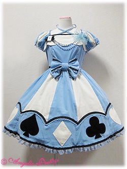 Angelic pretty✦マリオネットオーバーニー✦黒×白 Marionette Girl OP by Angelic Pretty