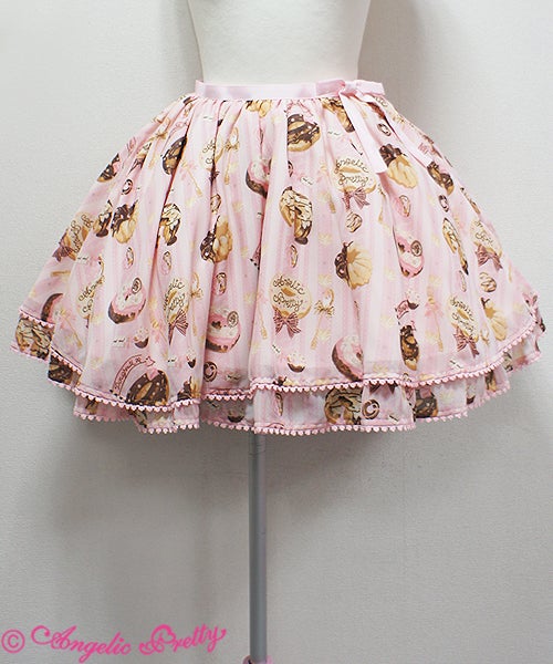 Angelic Pretty Melty creamドーナツ柄 スカート ピンク Melty Cream Doughnut Skirt (2016) by Angelic Pretty