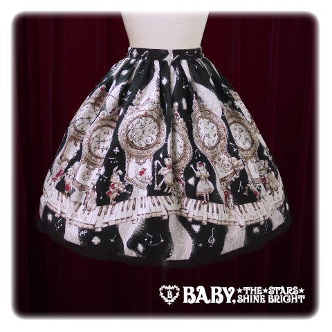 ALICE and the PIRATES 楽器柄スカート Alice's Automaton Clock Orchestra Skirt by Alice and the Pirates