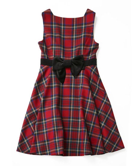 Wool Tartan & Velvet Ribbon JSK by Jane Marple