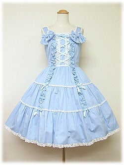 Shoulder Ribbon Frill JSK by Angelic Pretty