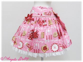 French Cafe All Round Print Skirt by Angelic Pretty