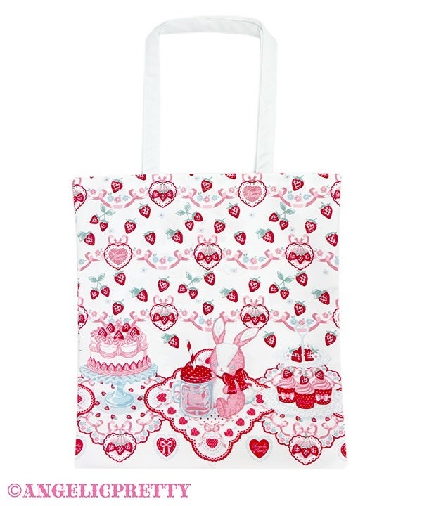 Strawberry Cake Party Tote Bag by Angelic Pretty