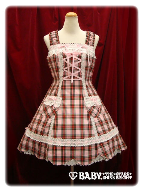 Tartan Check Scallop Hem JSK (135☆219) by Baby, the Stars Shine