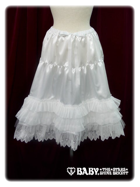 BABY,THE STARS SHINE BRIGHT ロングフリルペチコート Lace Frill Petticoat by Baby, the Stars Shine Bright
