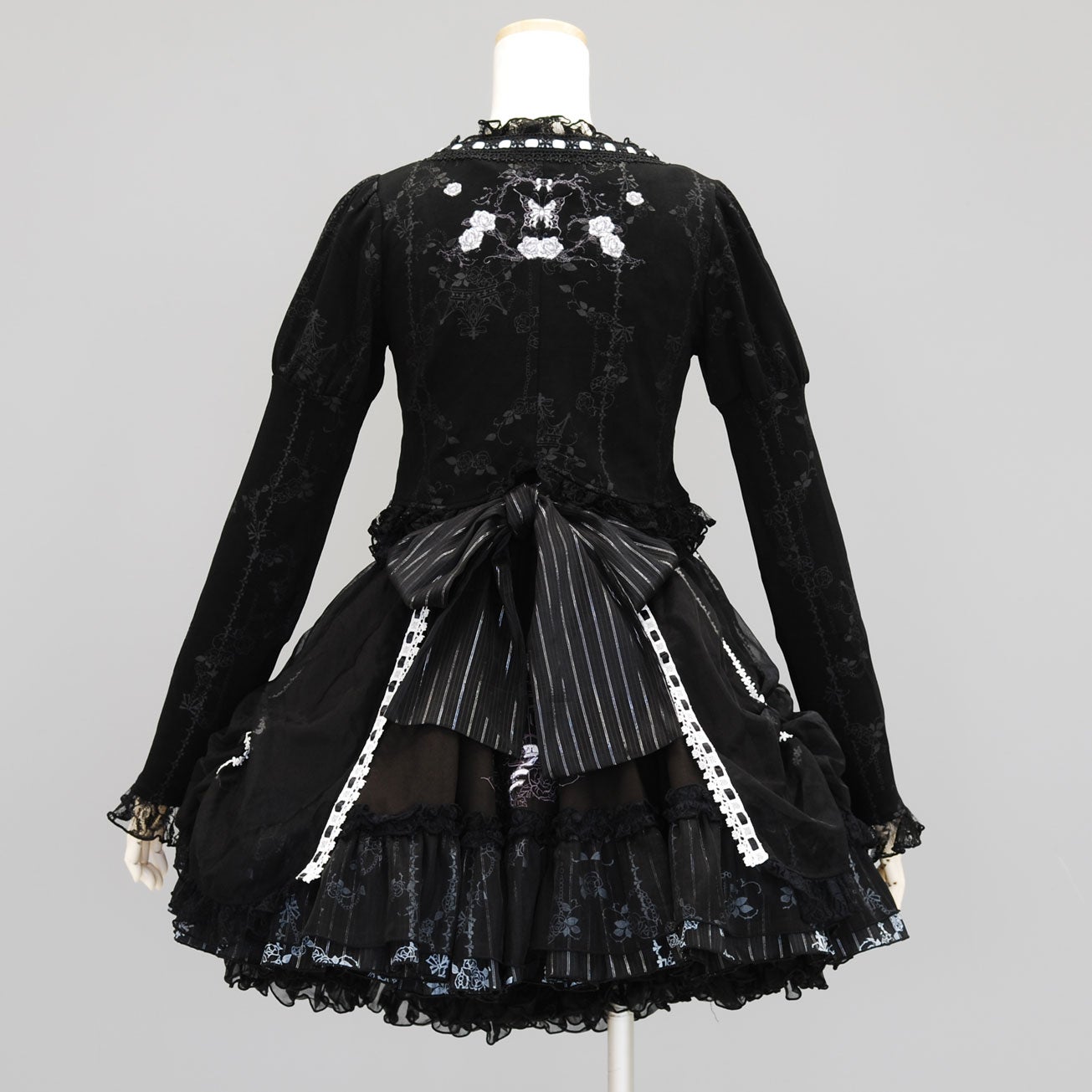 トップス 00s h.naoto number frill bolero gothic FRILL Ribbon and Embroidered Bolero Cardigan by h.NAOTO