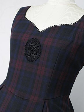 British Check Rose JSK (2016) by Victorian Maiden