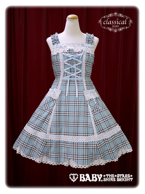 Tartan Check Hem Scallop JSK (2015) by Baby, the Stars Shine Bright
