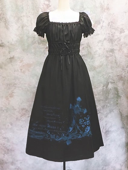 Cross & Roses Print Long OP by Moi-même-Moitié