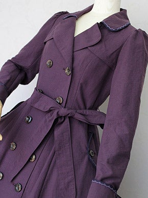 Victorian maiden ブラックトレンチコート Elegant Frill Trench Coat by Victorian Maiden