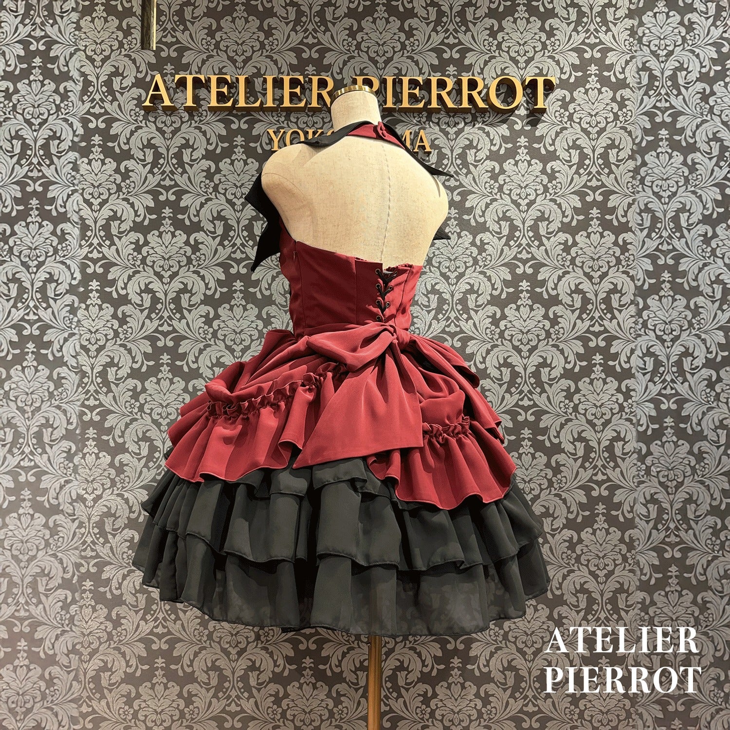 Batwing Waltz Dress ボルドー　アトリエピエロ Batwing Waltz JSK by Atelier Pierrot