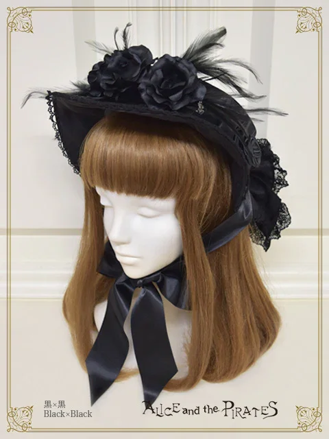 Lady of Rose Canotier Hat by Alice and the Pirates