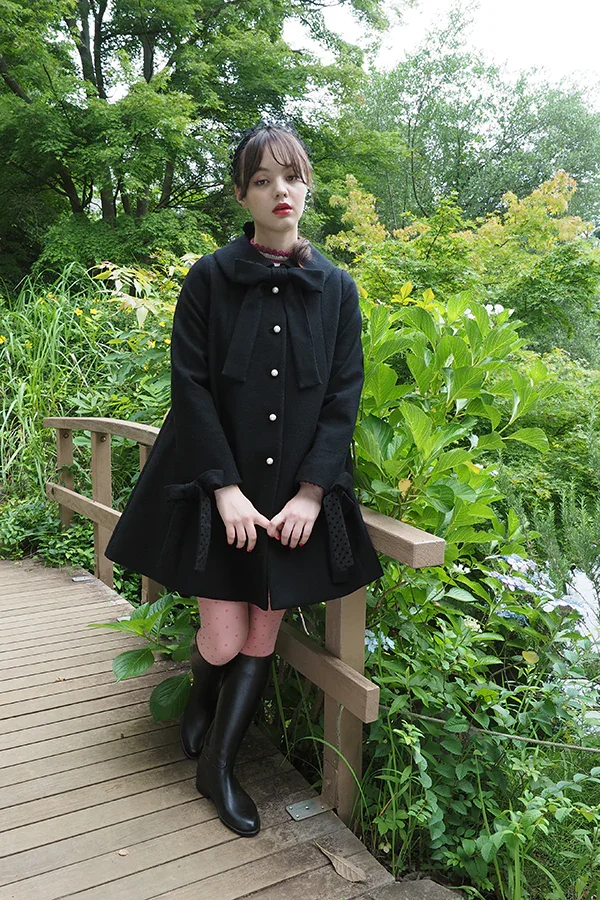 ※最終値下げ！Shirley Temple ラッピングリボン ウールコート Ladies ~ Ribbon A-Line Coat by Shirley Temple