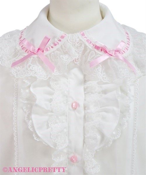 Lyrical Bunny Lace Ladder Ribbon Sleeve Blouse by Angelic Pretty