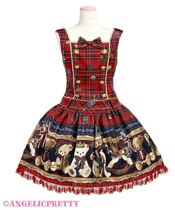 British Bear Low Waist JSK by Angelic Pretty