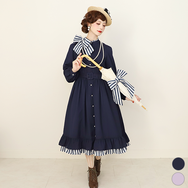 Stripe Mademoiselle OP by Melody BasKet