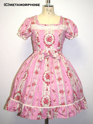 Bouquet Print Short Sleeve OP (2008) by Metamorphose Temps de Fille
