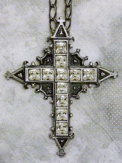 Silver Jewel Cross Pendant by Moi-même-Moitié