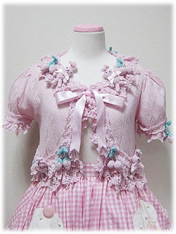 Cherry Berry Bunny Knit Bolero by Angelic Pretty