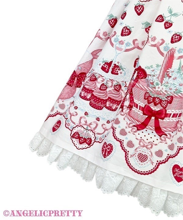 Strawberry Cake Party Shirring JSK by Angelic Pretty
