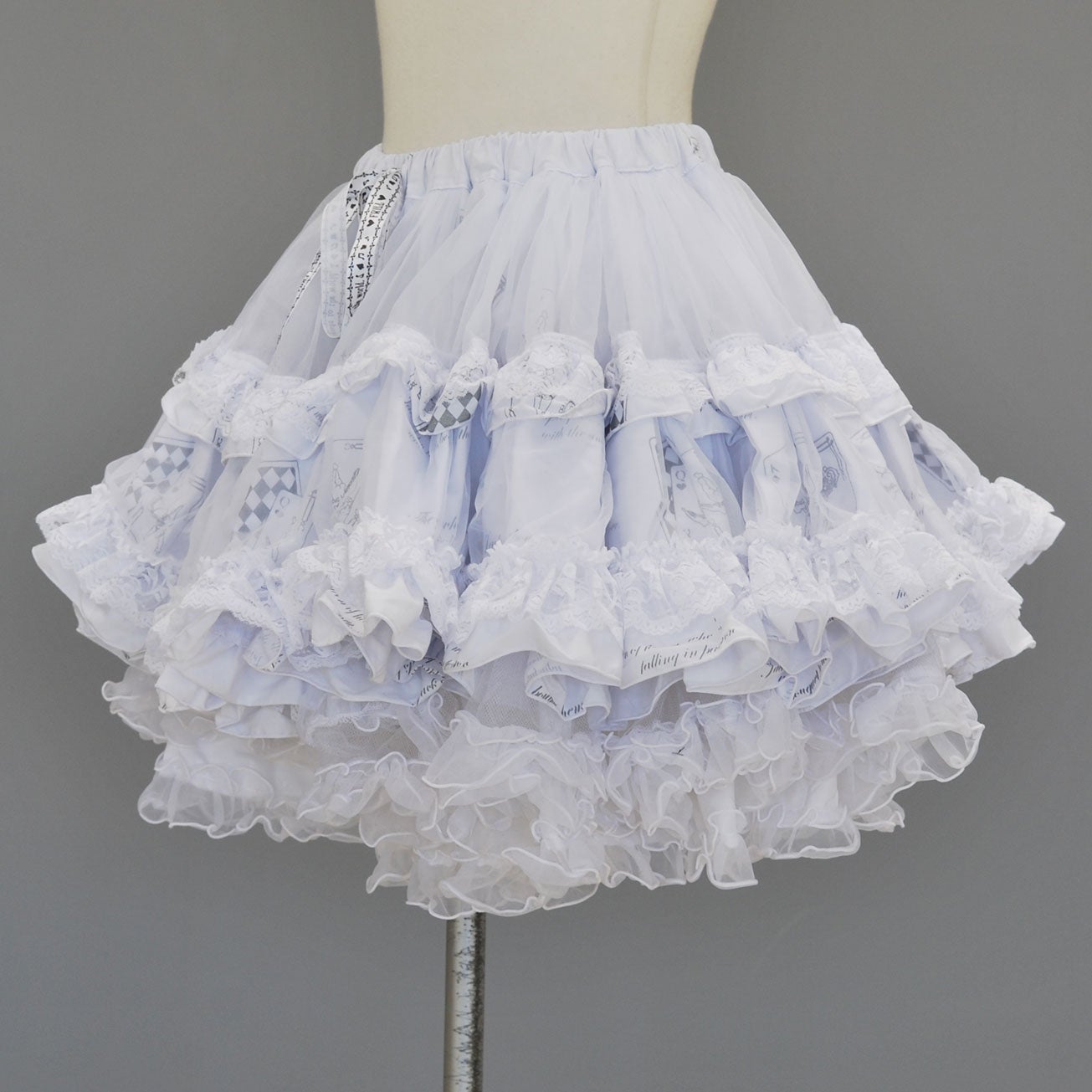 00s 希少 h.naoto FRILL 総柄プリント フリルパニエスカート FRILL Trump Pattern Pannier Skirt by h.NAOTO