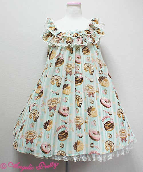 Melty Creamドーナツラウンドジャンバースカート　ミント Melty Cream Doughnut Round JSK (2016) by Angelic Pretty