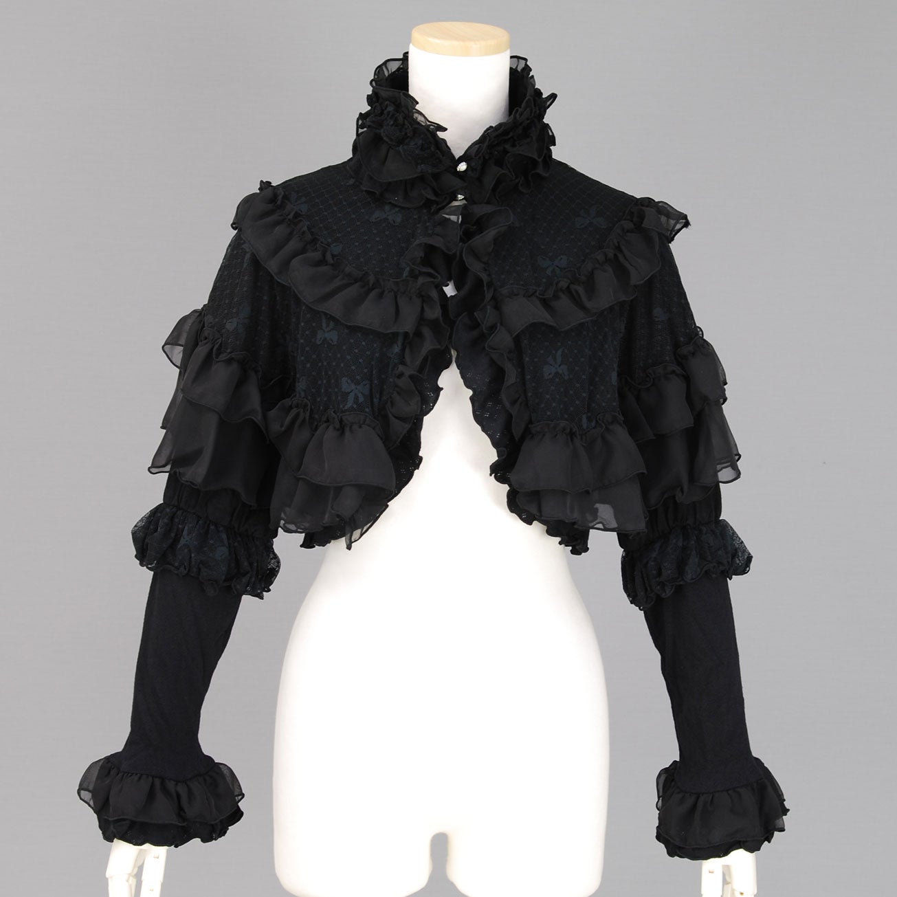トップス 00s h.naoto number frill bolero gothic FRILL Volume Bolero Cardigan by h.NAOTO