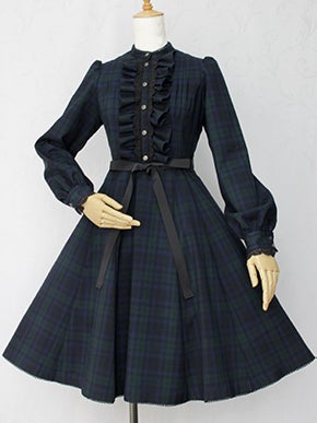 British Check Jasmine OP by Victorian Maiden