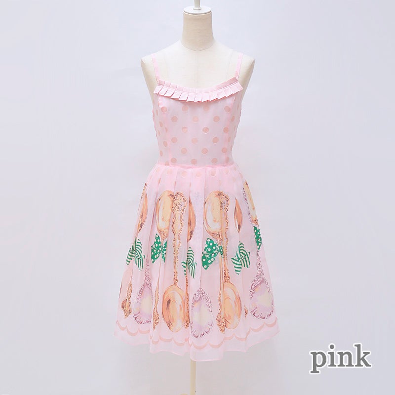 Teaspoon Print Sleeveless OP by Emily Temple Cute