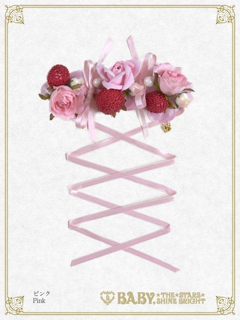 Strawberry Rose Bouquet Wrist Bouquet by Baby, the Stars Shine Bright