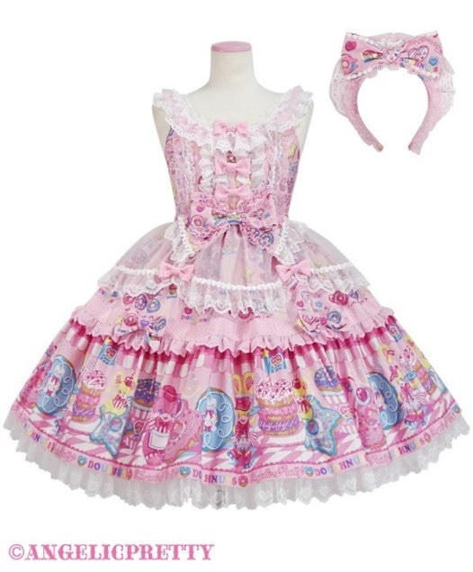 Toy's Donut Diner Apron Dress Set by Angelic Pretty
