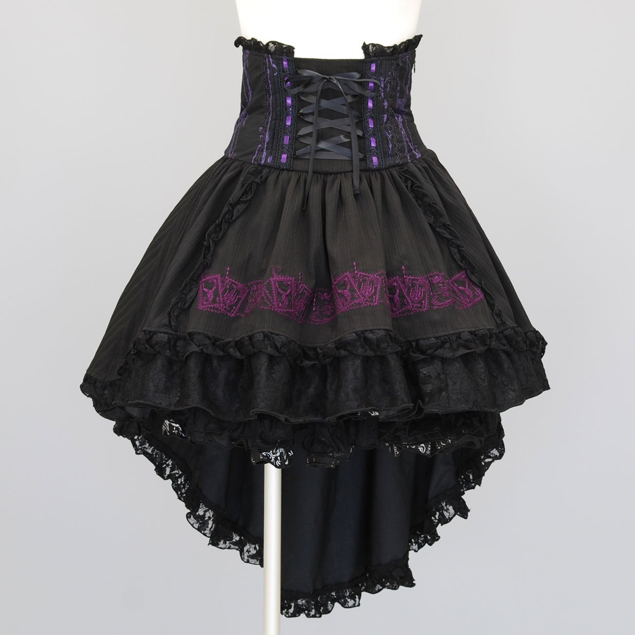 FRILL High Waist Bustle Skirt by h.NAOTO