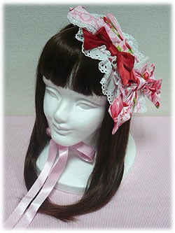 Sweet Ribbon Strawberry Canotier by Angelic Pretty