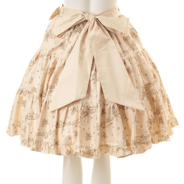 メタモルフォーゼ　OLD ROSE ティアードスカート Old Rose Tiered Skirt by Metamorphose Temps de Fille