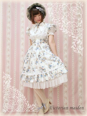Rococo Bouquet Frill Apron JSK by Victorian Maiden