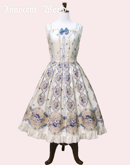 Pure Rose Chiffon Frill JSK by Innocent World